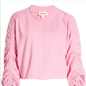 Rouched Sleeve Sweatshirt
